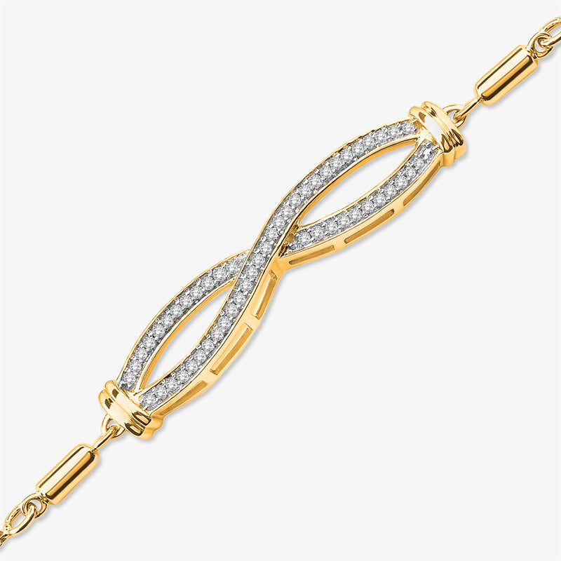 Infinity Diamond Bolo Bracelet