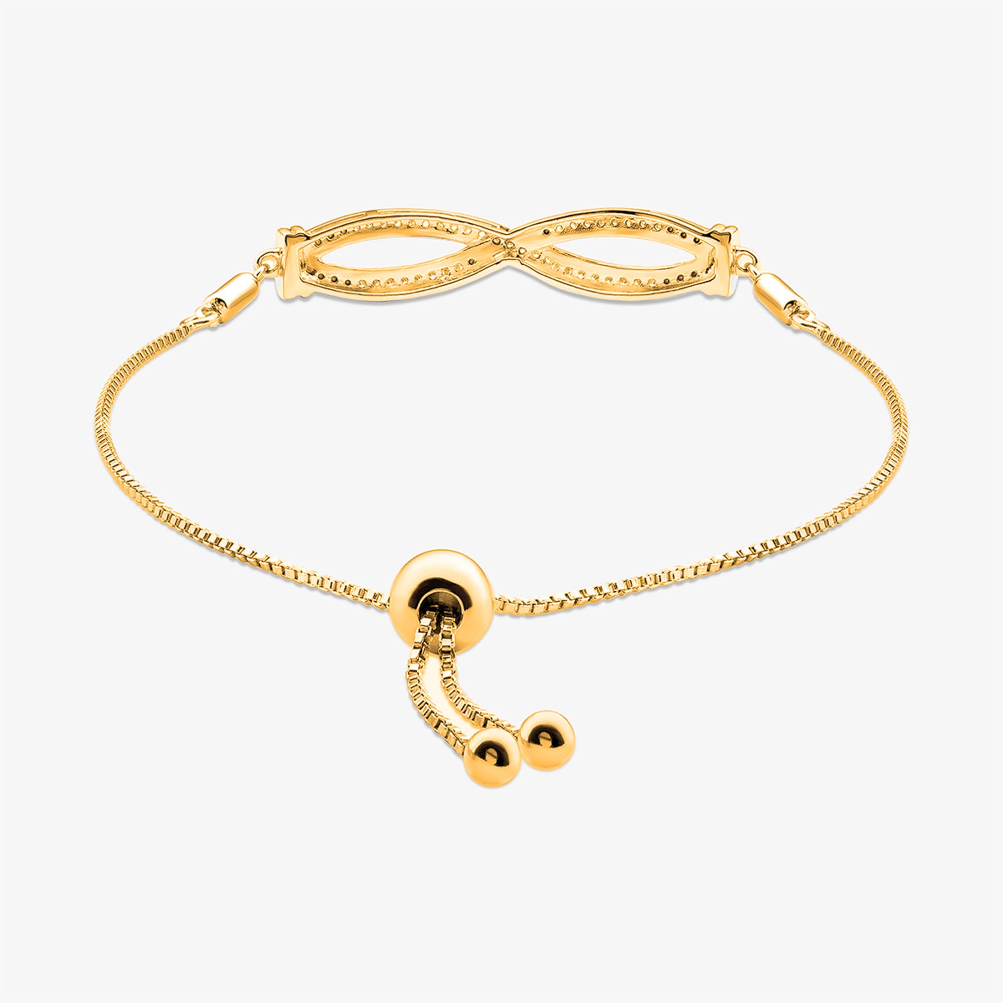 Infinity Diamond Bolo Bracelet