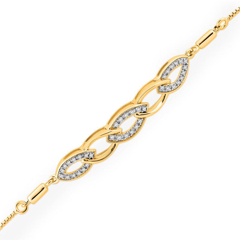 Two-Tone Interlinked Bolo Bracelet