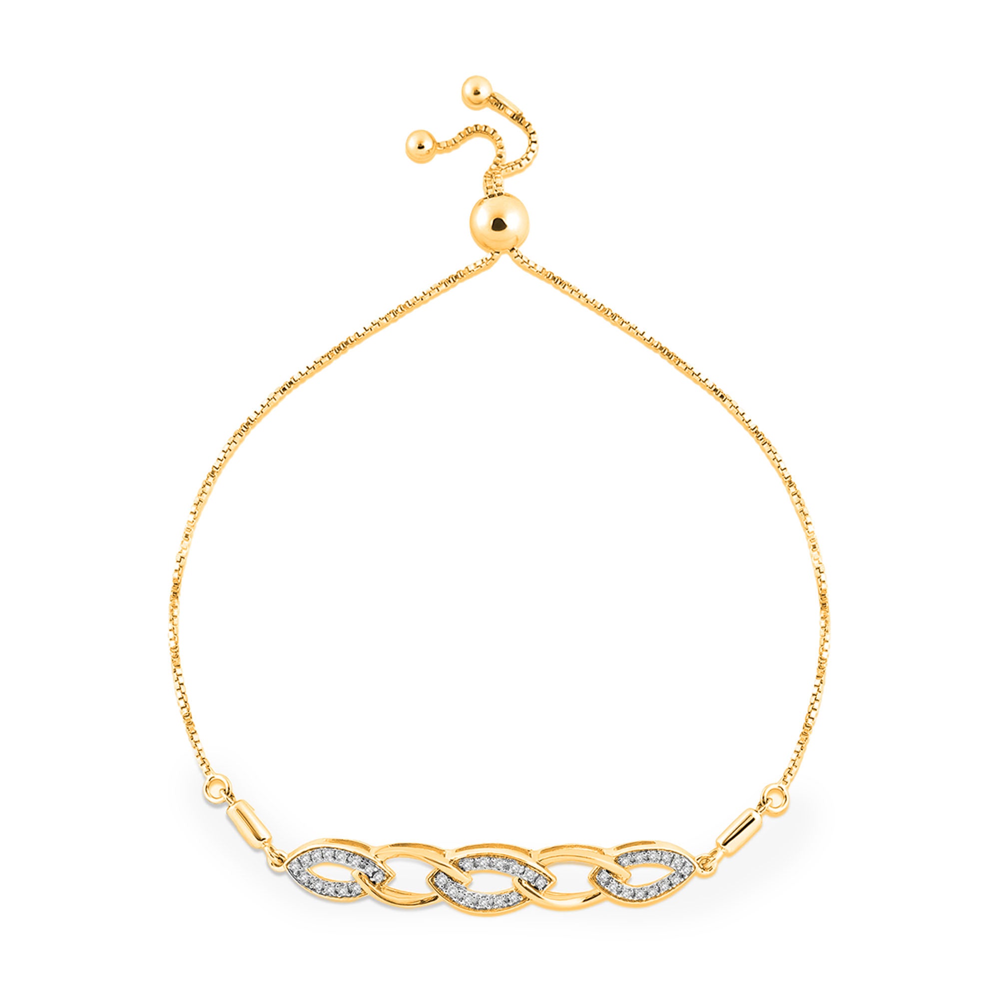 Two-Tone Interlinked Bolo Bracelet