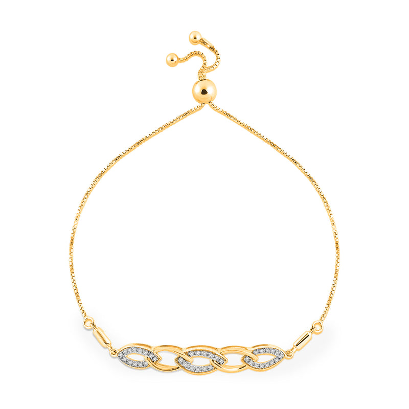 Two-Tone Interlinked Bolo Bracelet