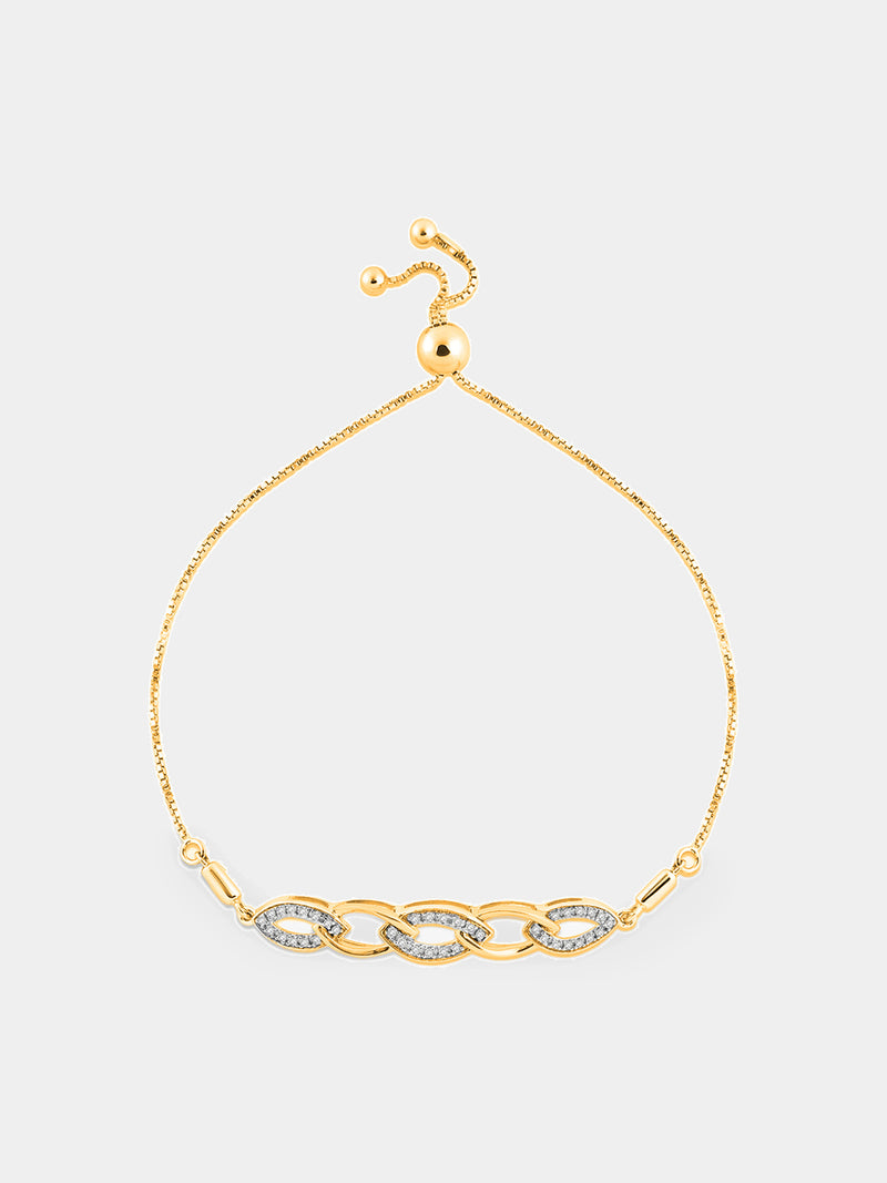 Two-Tone Interlinked Bolo Bracelet - keemti jewels