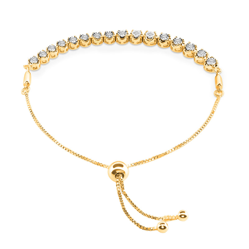 Dual Tone Line Bolo Bracelet