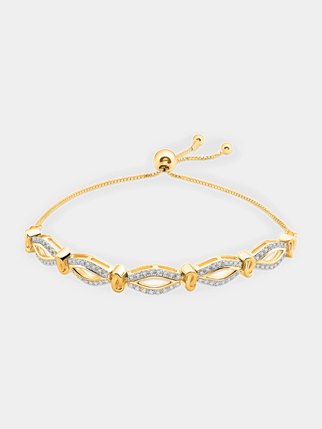 Keemti Jewels Marquise Link Bolo Bracelet Model View