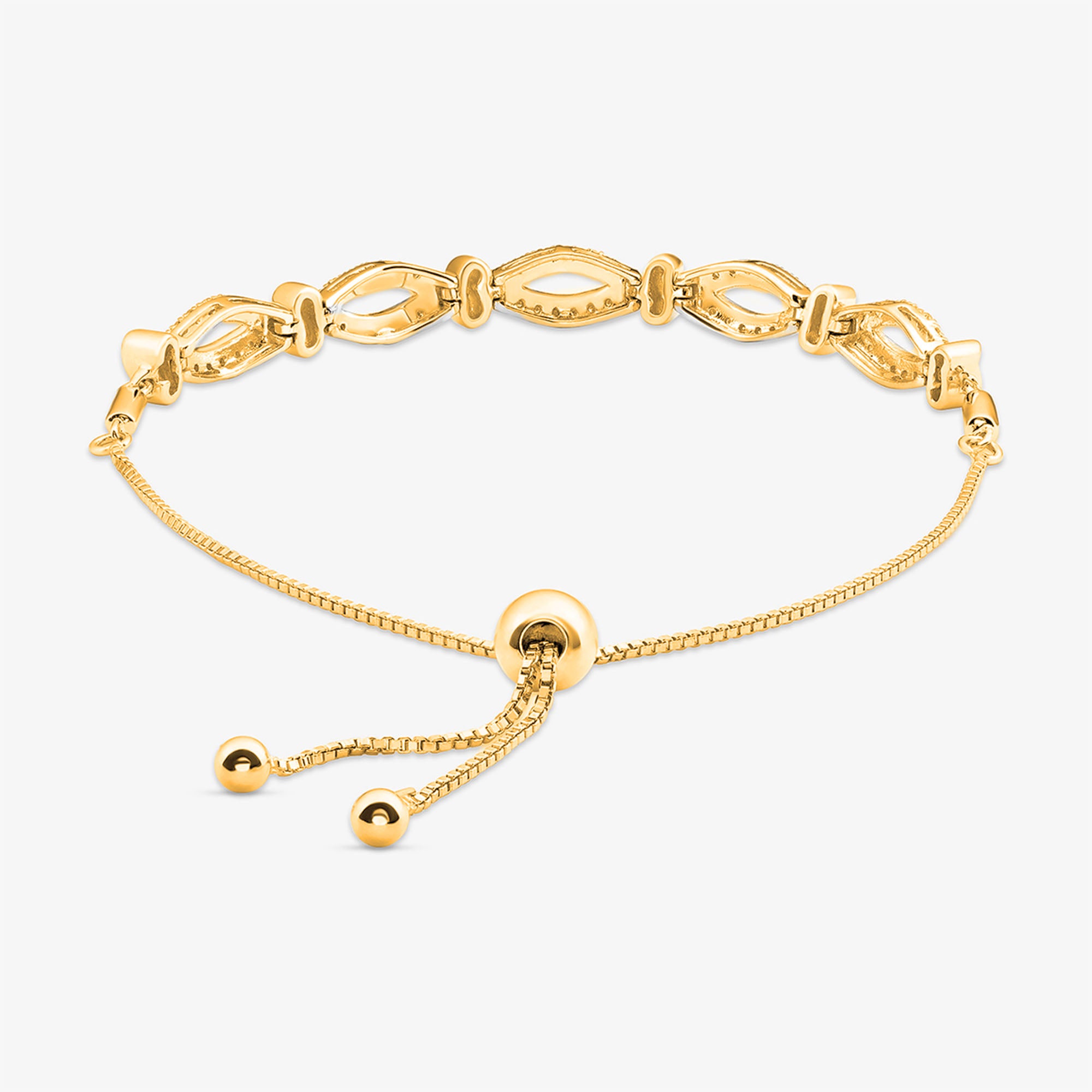 Marquise Link Bolo Bracelet
