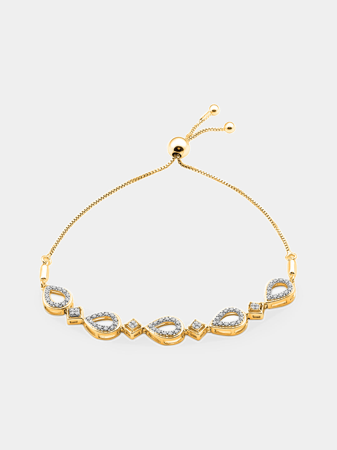 Keemti Jewels Teardrop Marquise Bolo Bracelet Model View