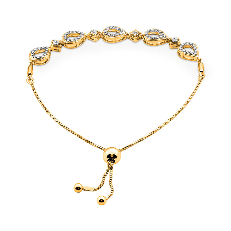 Teardrop Marquise Bolo Bracelet