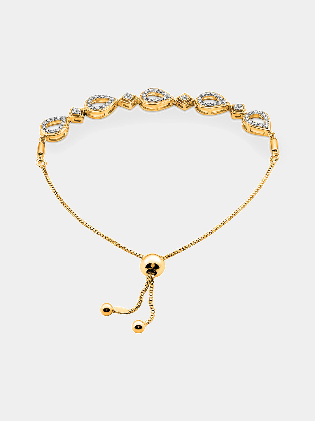 Keemti Jewels Teardrop Marquise Bolo Bracelet Side View