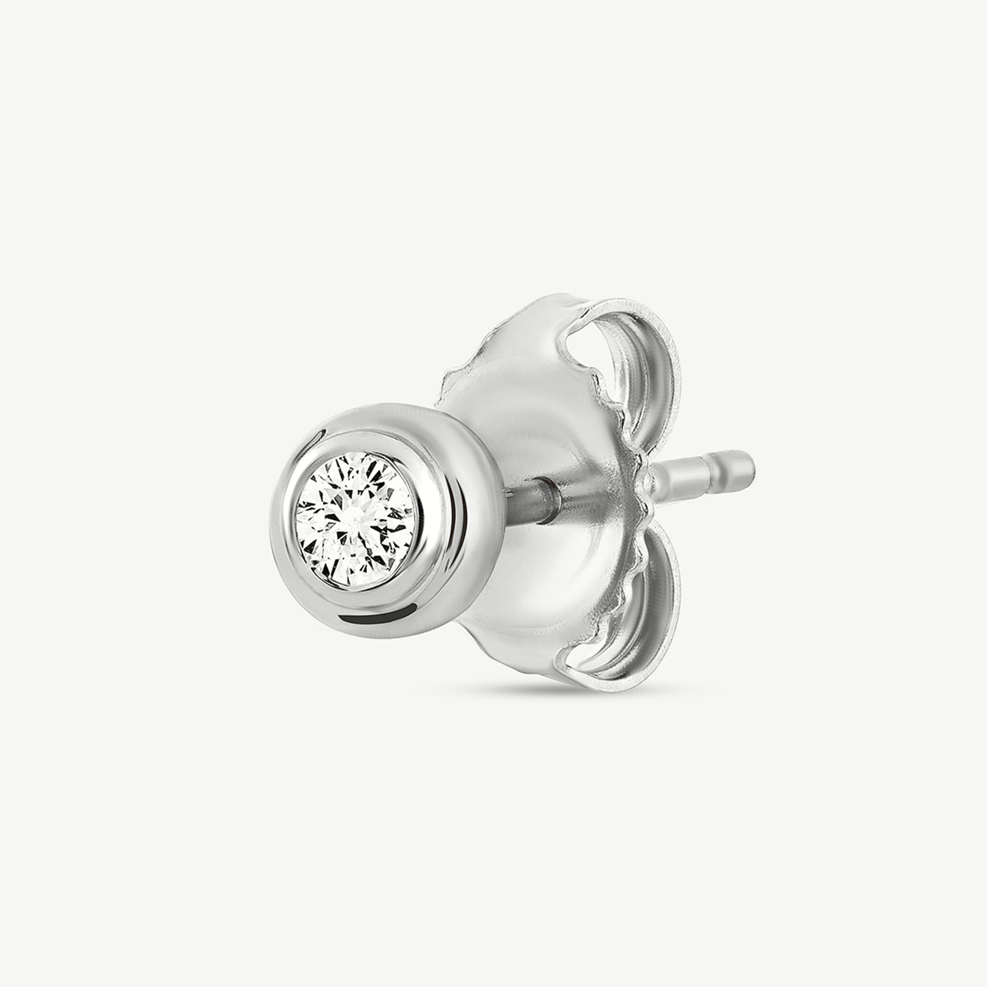 Keemti Jewels' Classic Everyday Shine Stud Earrings: timeless diamond studs in silver with secure butterfly backings.