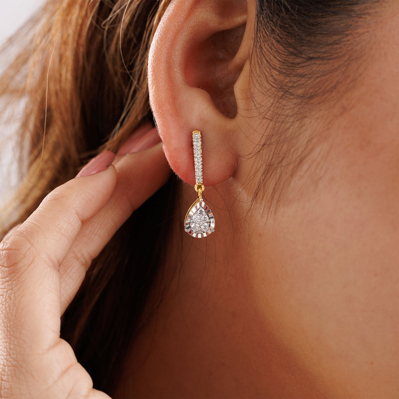 Dewdrop Dangle Diamond Earrings