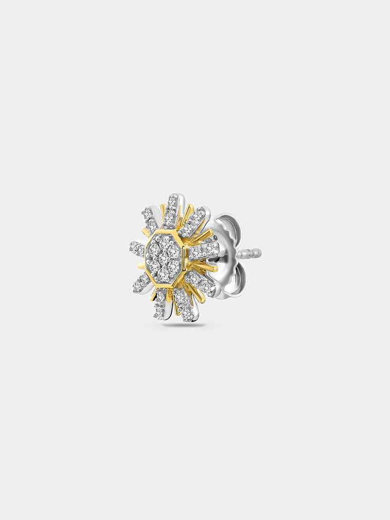 Sunburst Diamond Stud Earrings