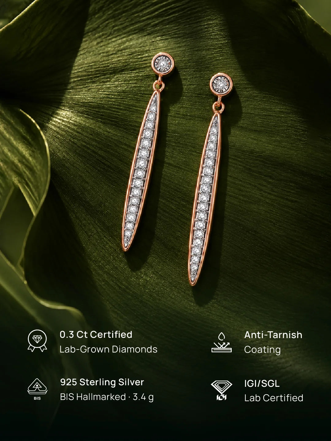 Long Bar Drop Earrings