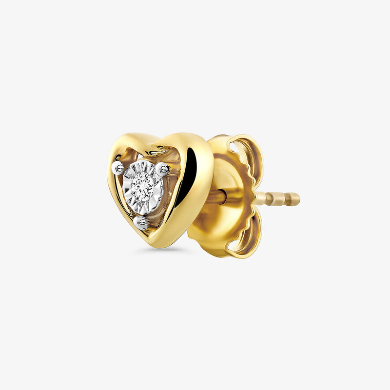 Keemti Jewels Classic Heart-Shaped Diamond Earrings with butterfly back add timeless charm to any look.