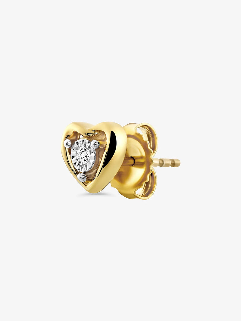 Classic Heart-Shaped Diamond Earrings