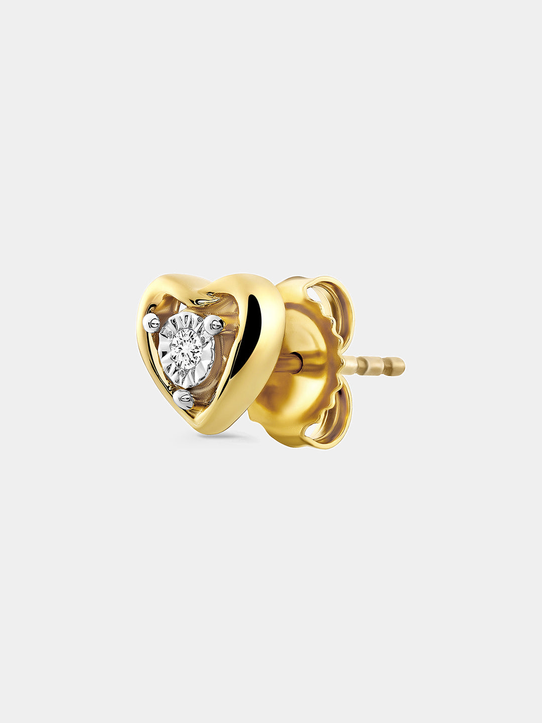 Classic Heart-Shaped Diamond Earrings