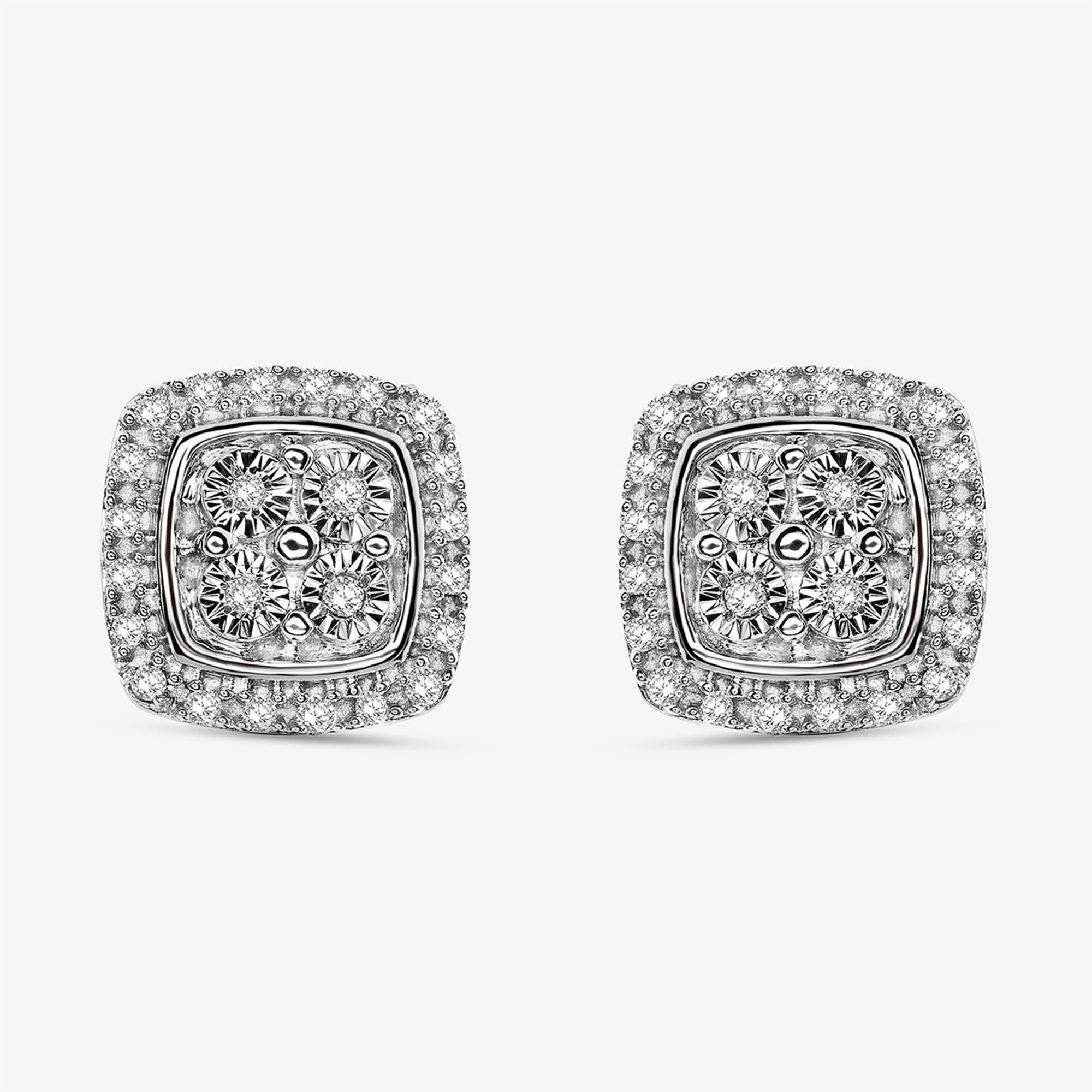 Grace Halo Diamond Earrings