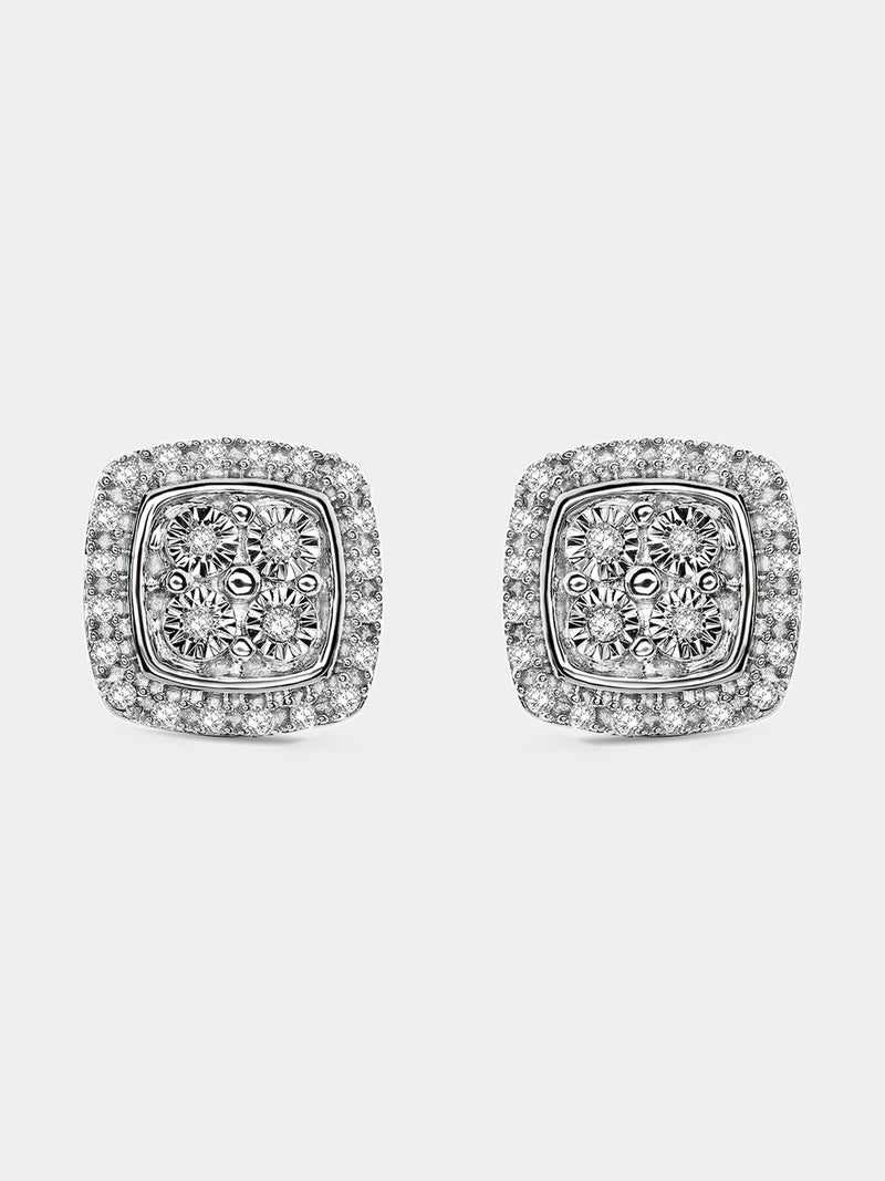 Keemti Jewels Grace Halo Diamond Earrings Side View