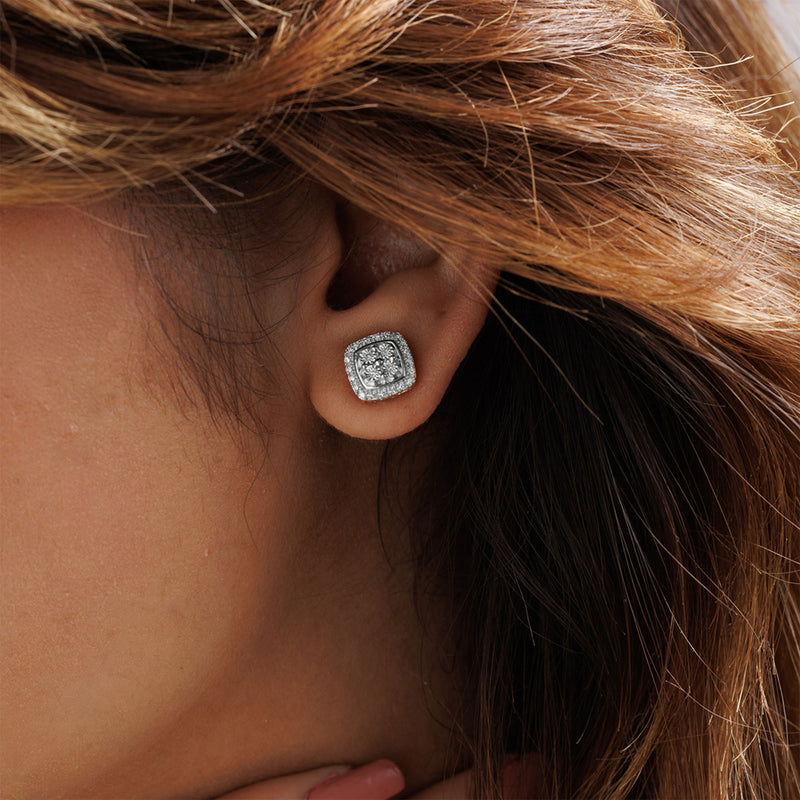 Grace Halo Diamond Earrings