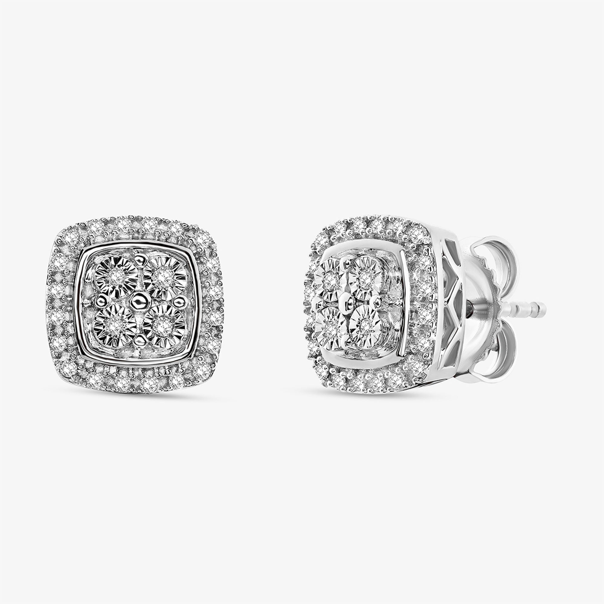 Grace Halo Diamond Earrings