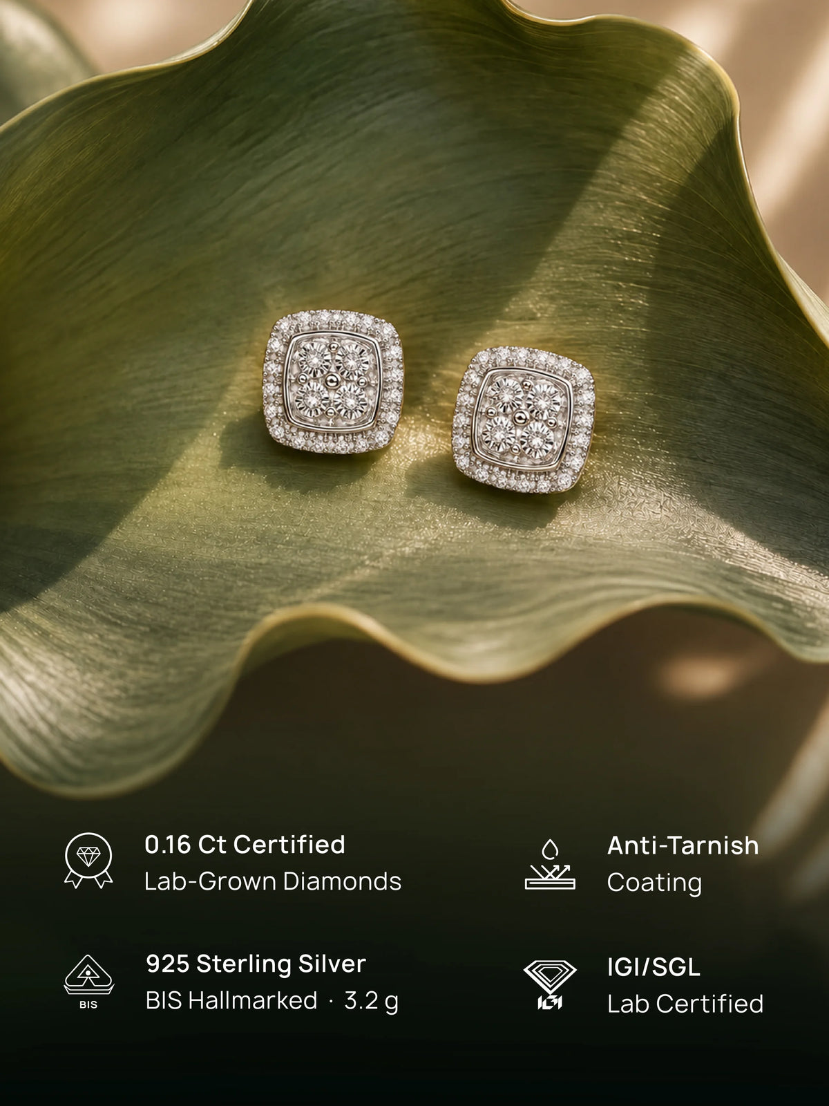 Grace Halo Diamond Earrings