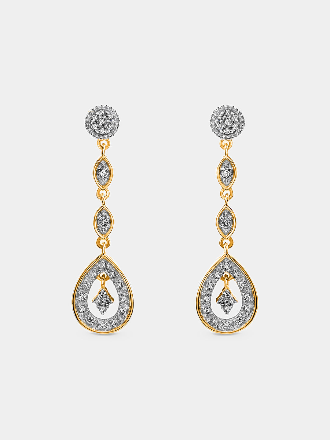 Keemti Jewels Gracefall Diamond Drop Earrings Side View