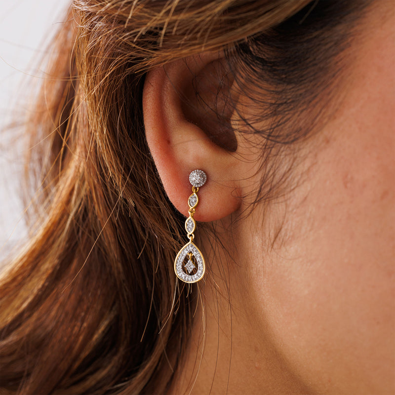 Gracefall Diamond Drop Earrings