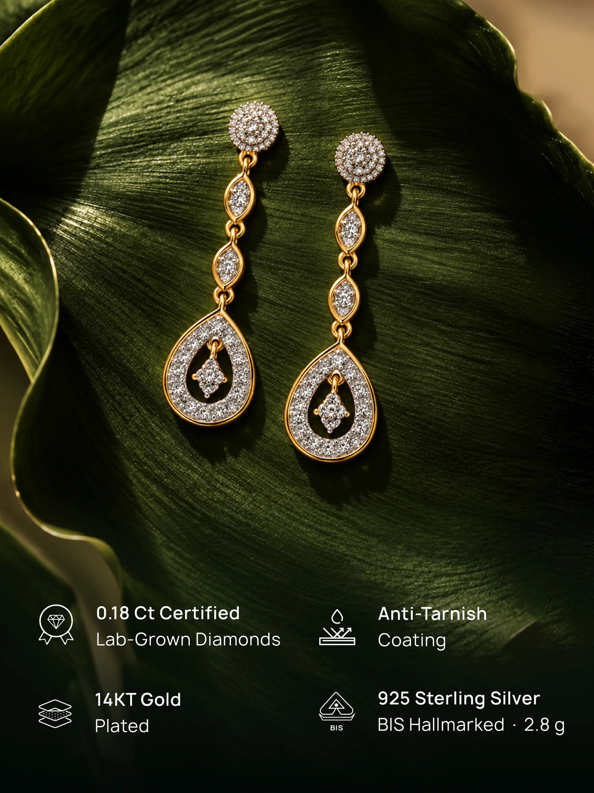 Gracefall Diamond Drop Earrings