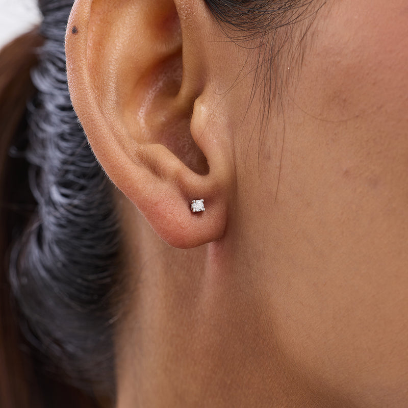 Pearluxe Solitaire Stud Earrings