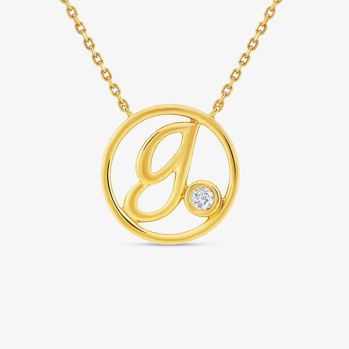 SIGNATURE<span> G Initial Diamond </span>NECKLET