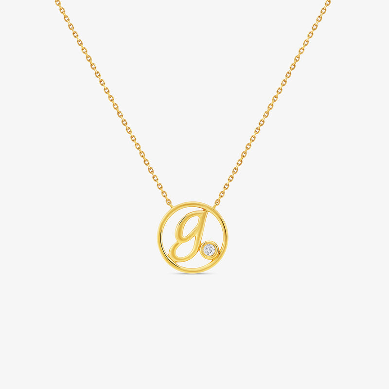 Signature G Initial Diamond Necklet