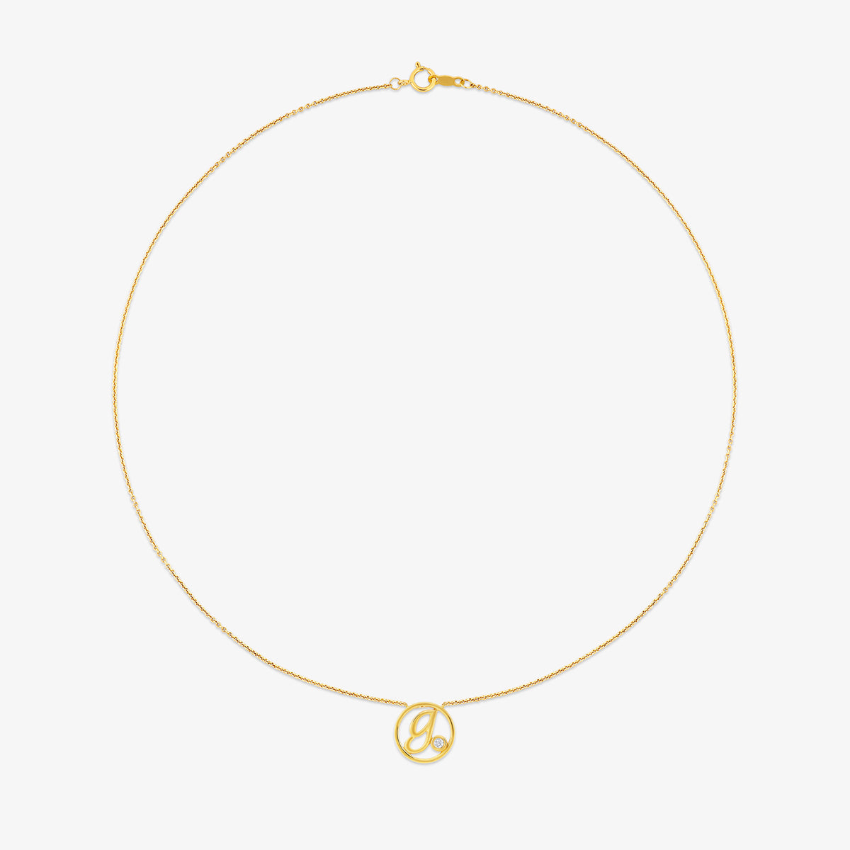 SIGNATURE<span> G Initial Diamond </span>NECKLET