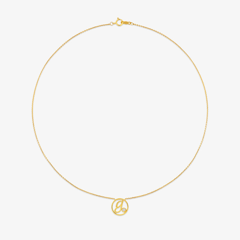 Signature G Initial Diamond Necklet
