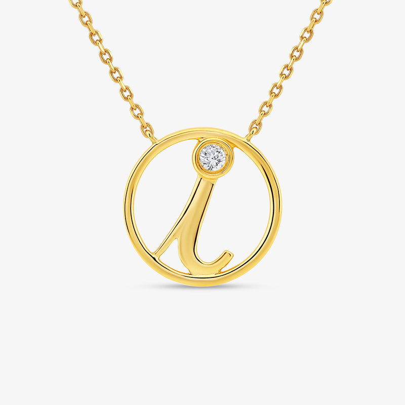 Signature I Initial Diamond Necklet