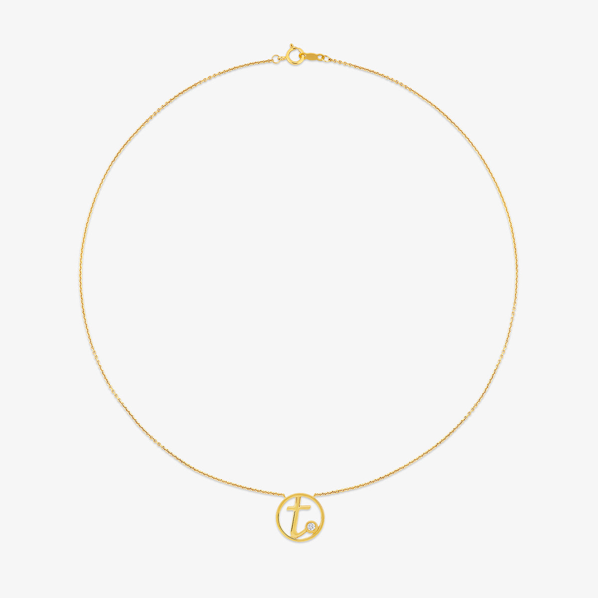 SIGNATURE<span> T Initial Diamond </span>NECKLET