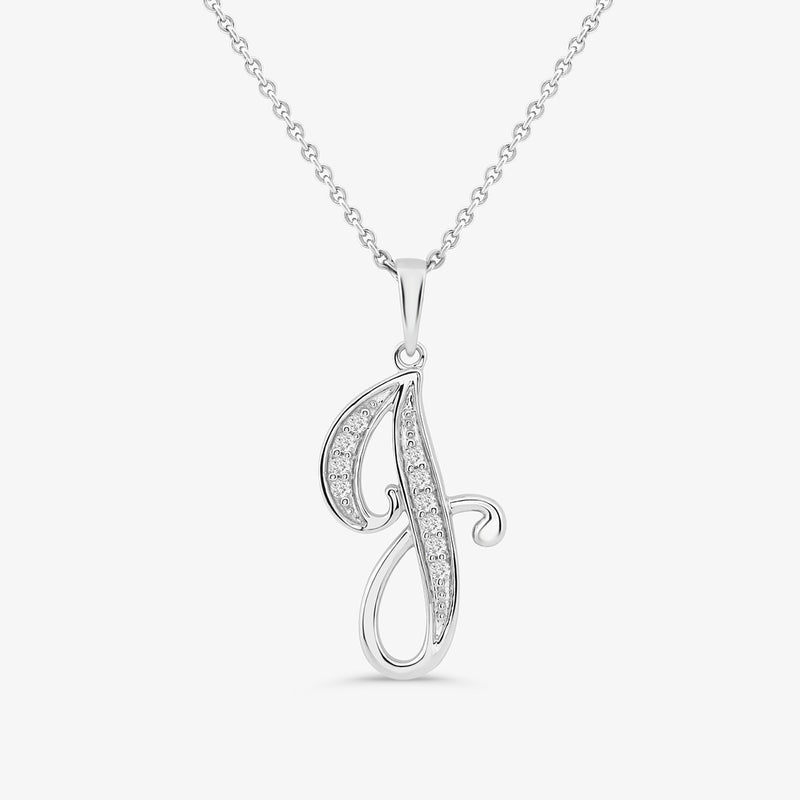 Keemti Jewels CLASSIC J Signature PENDANT—an elegant necklace with J pendant and sparkling accents for a personal touch.