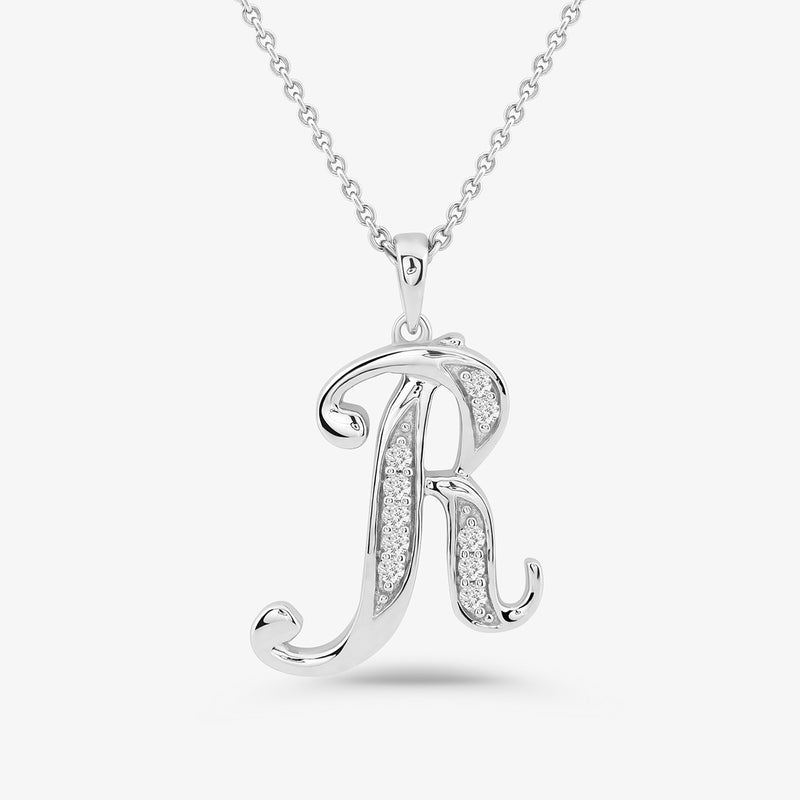 Keemti Jewels' CLASSIC R Signature PENDANT is a sparkling, personalized necklace with gemstone accents.