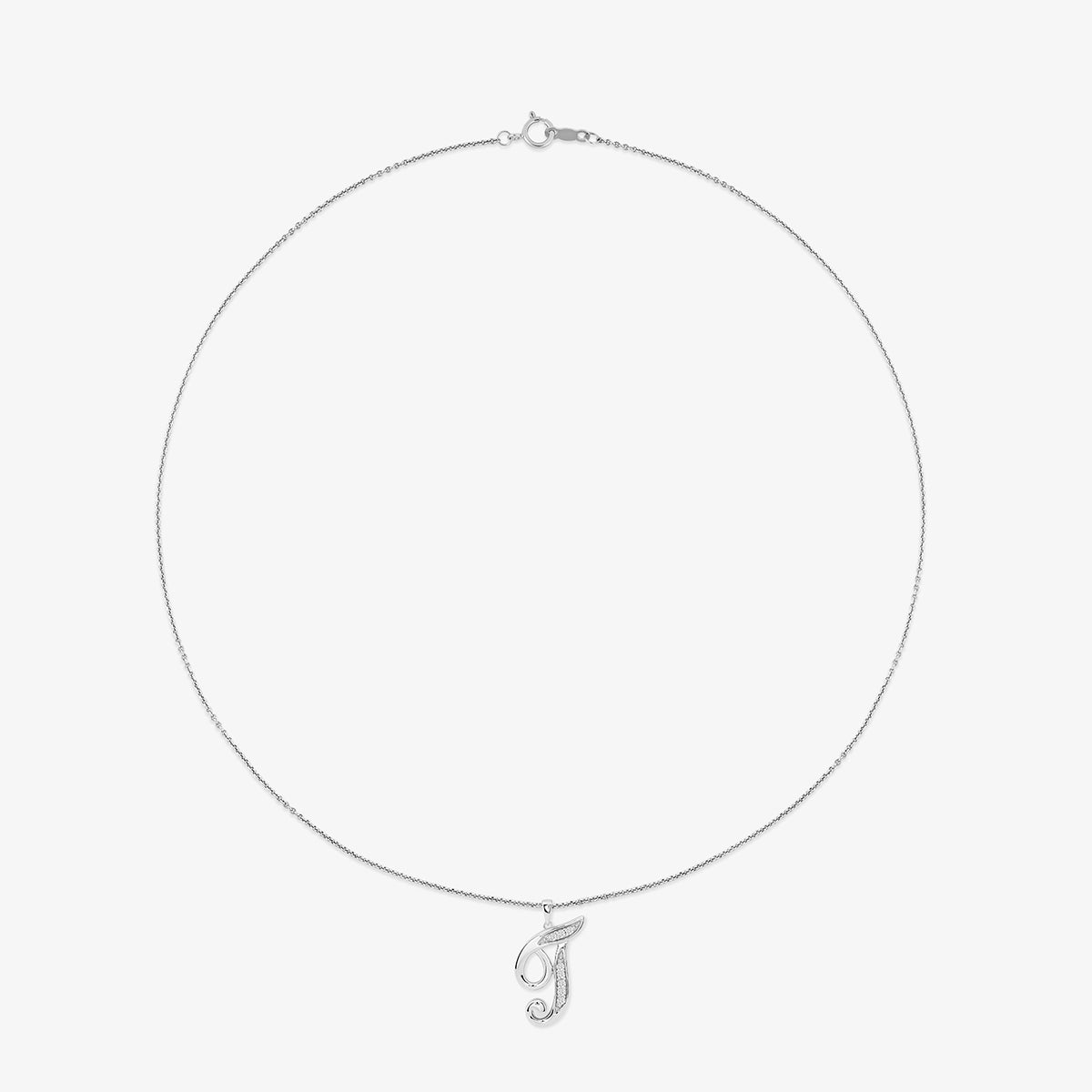 Keemti Jewels' CLASSIC J Signature PENDANT—a stylish cursive necklace, perfect personalized jewelry for any occasion.