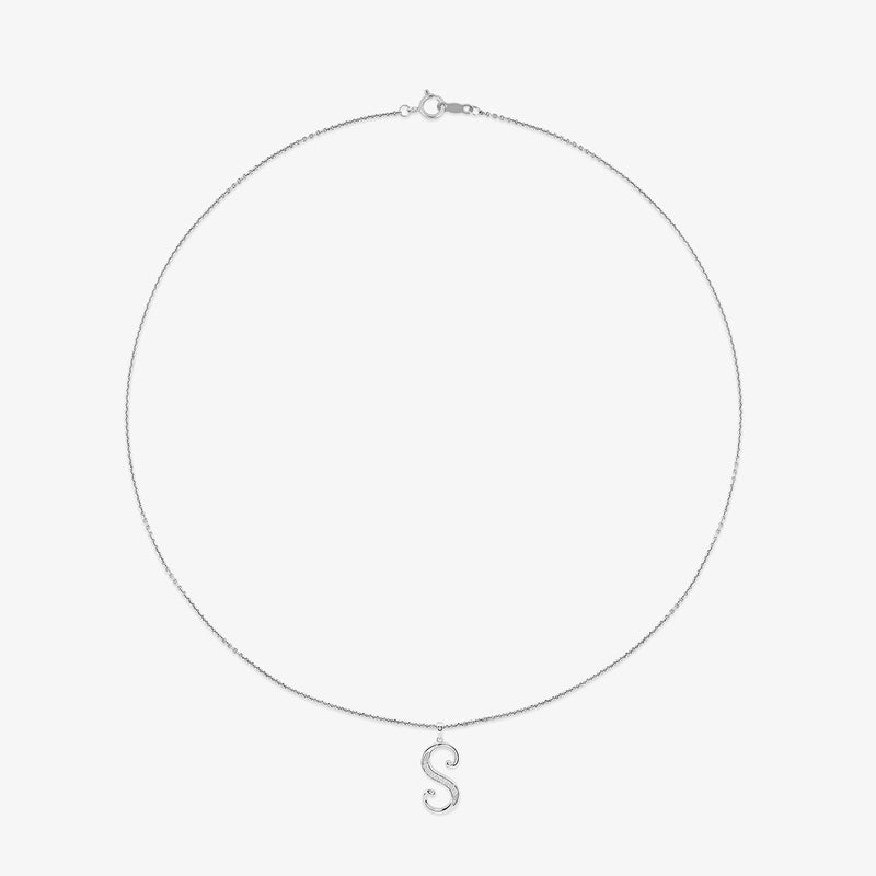 Keemti Jewels' CLASSIC S Signature PENDANT: a delicate silver necklace, perfect for signature style.