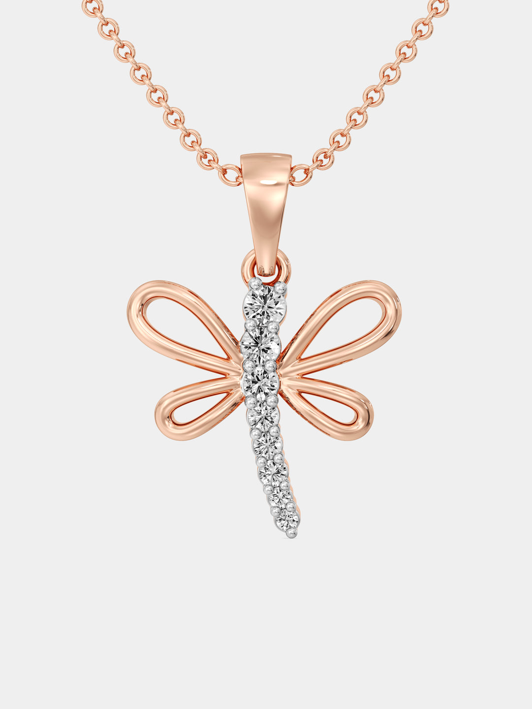 FLUTTER Spark Drachenfliege-Halskette, Silber 925 Kette mit Schimmer-Anhänger
