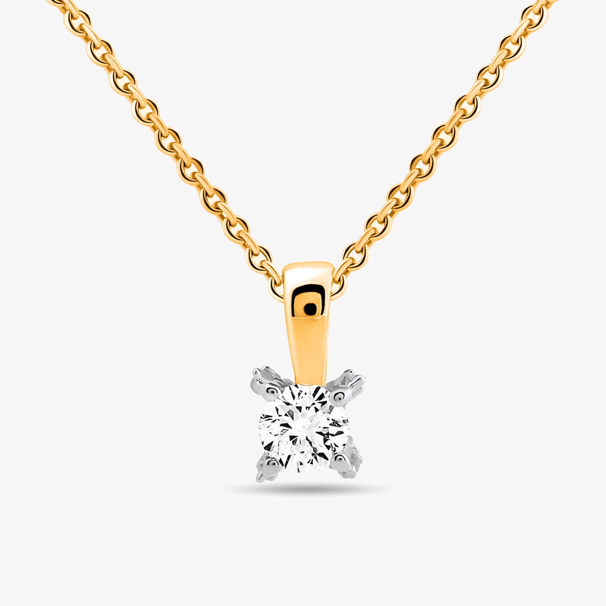 Round Cut Solitaire Necklet