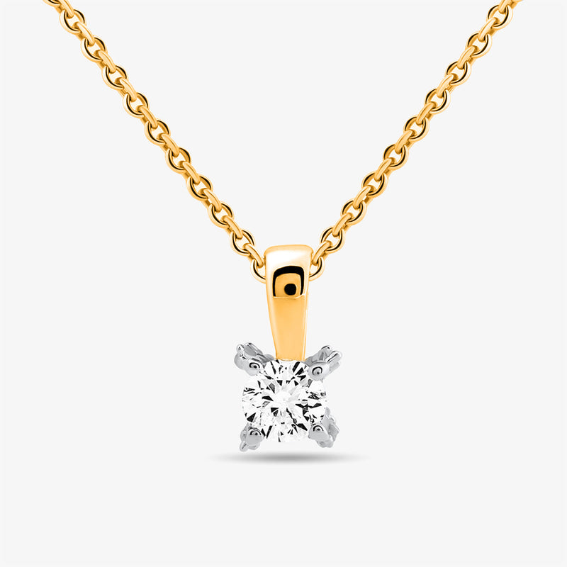 Round Cut Solitaire Necklet