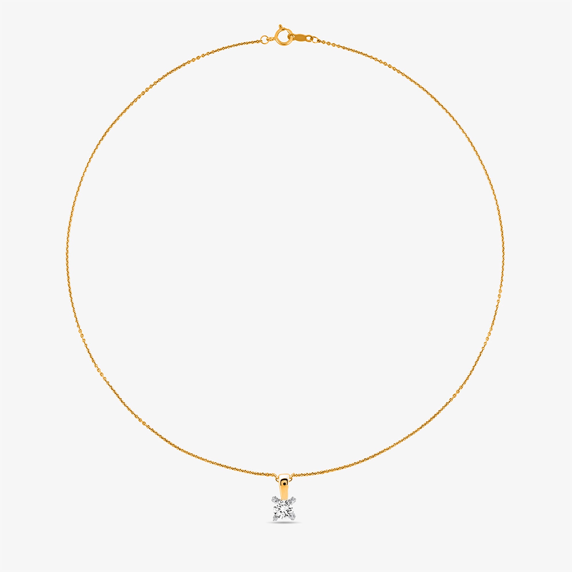 Round Cut Solitaire Necklet