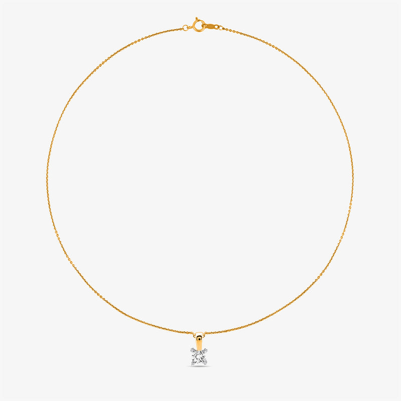 Round Cut Solitaire Necklet
