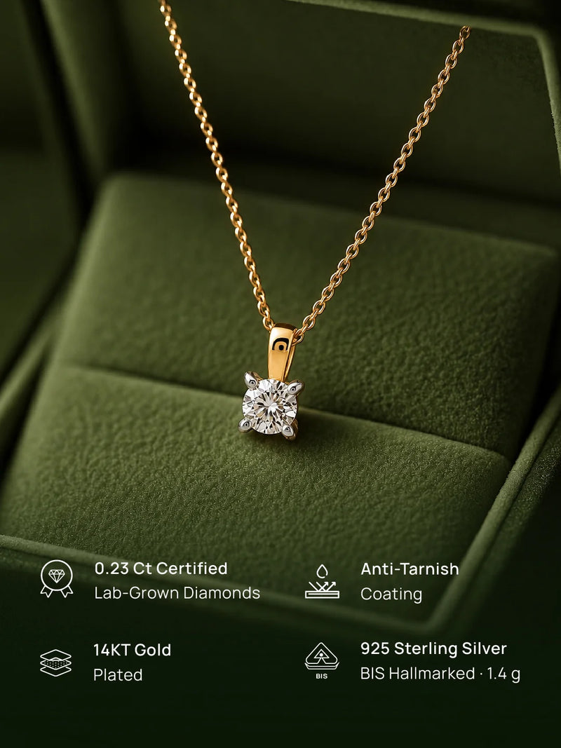 Round Cut Solitaire Necklet
