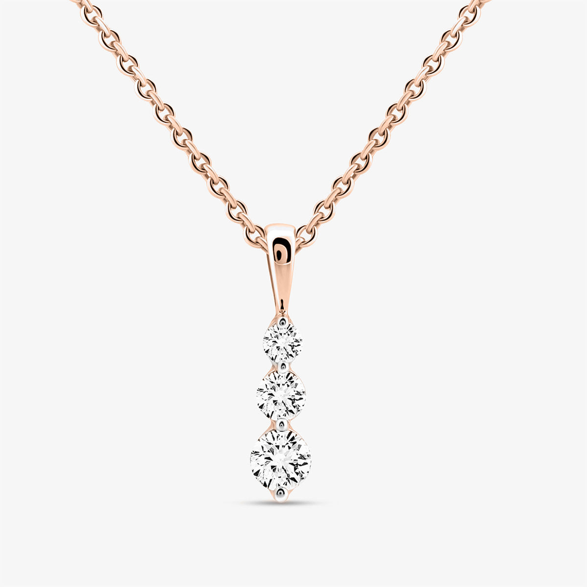 Trinity Drop Diamond Necklet - keemti jewels