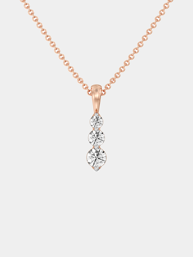 Trinity Drop Diamond Necklet - keemti jewels