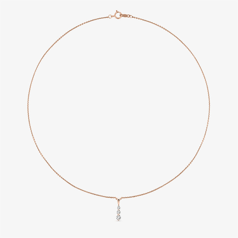 Trinity Drop Diamond Necklet - keemti jewels