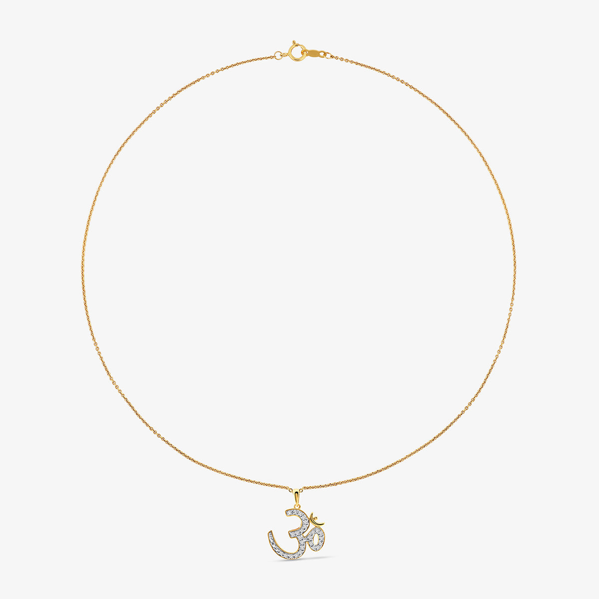 Religious Silver Om Necklet