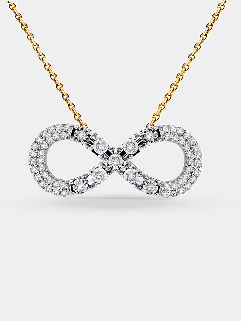 Classic Infinity Diamond Necklet - keemti jewels