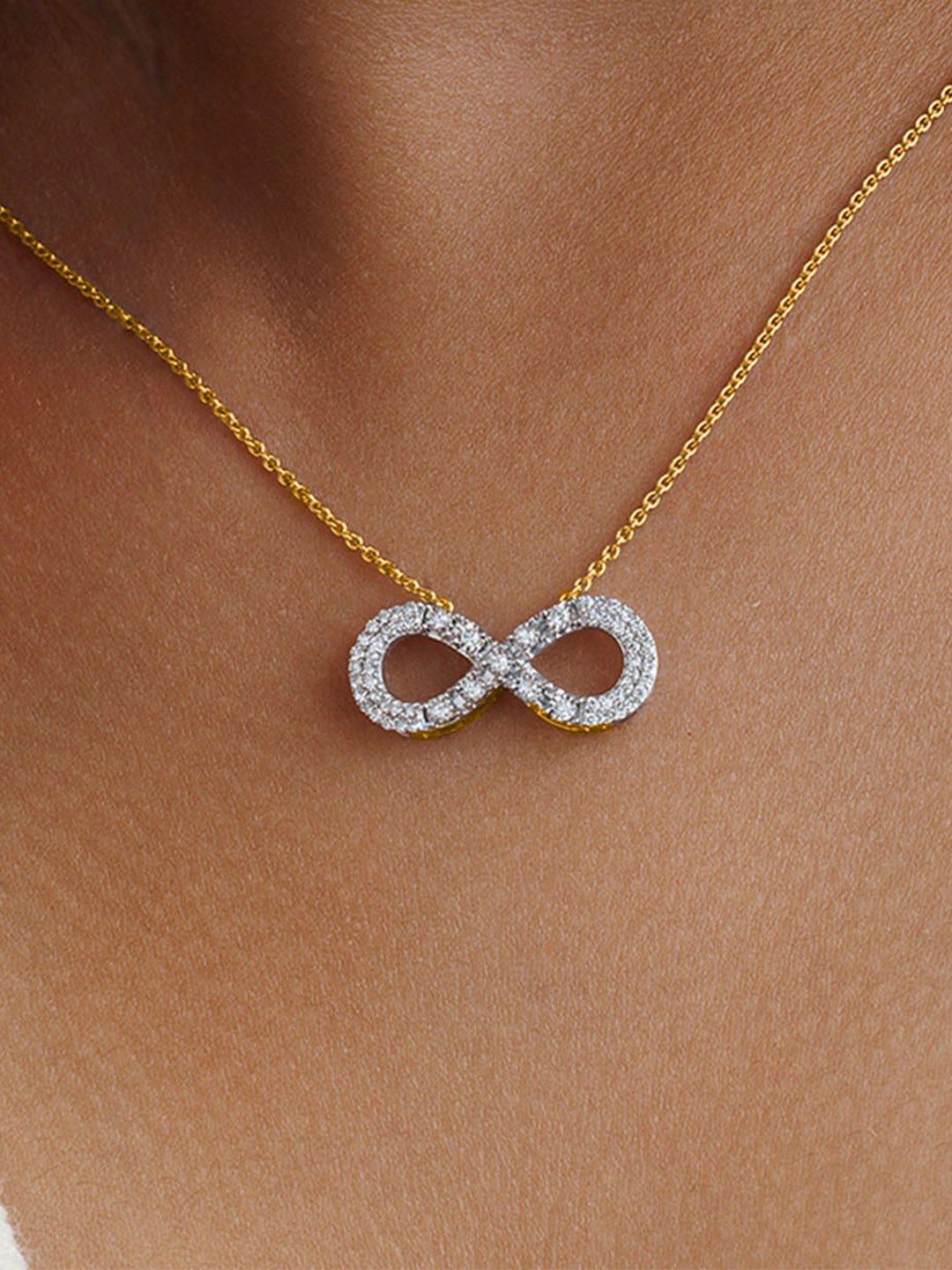 Classic Infinity Diamond Necklet - keemti jewels